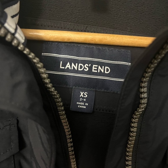 Lands' End Black Raincoat - Picture 2 of 4